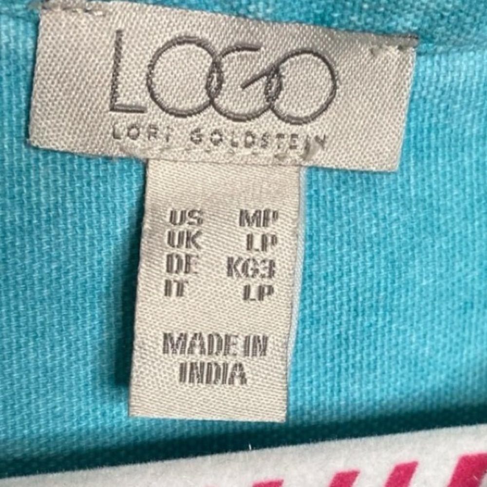 LOGO by Lori Goldstein Teal Button-Down Midi Dress - Picture 4 of 10